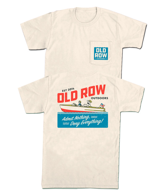 Old Row Outdoors Vintage Boat Pocket Tee Ivory