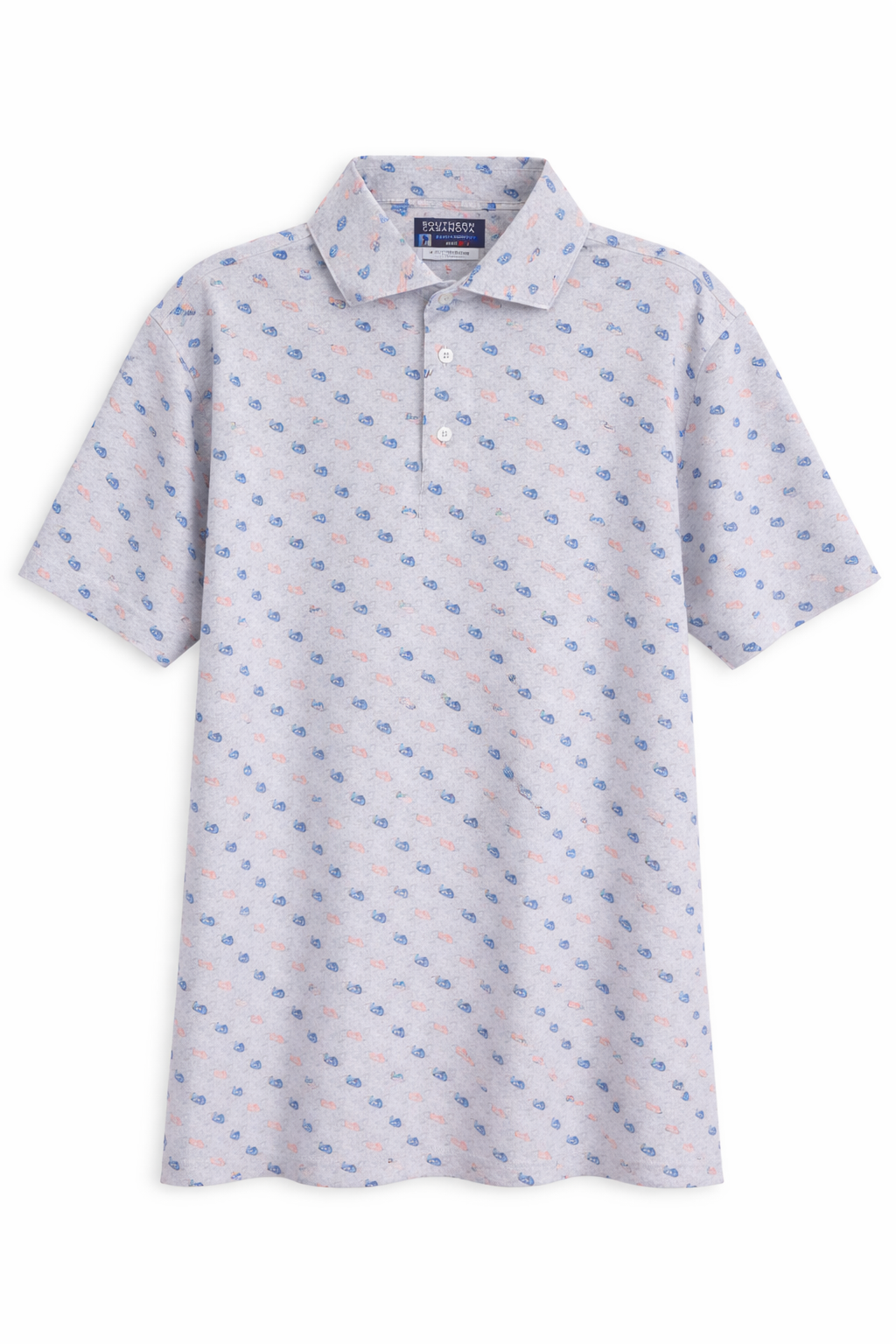 Southern Casanova Polo Air Flow Oyster Bed Print Southern Casanova