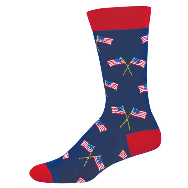 Sock Smith Patriotic Flags Cotton Crew Socks Sock Smith