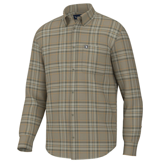 Local Boy  Phelan Stretch Flannel Tan/Olive/Yellow