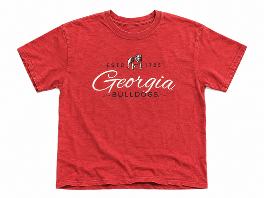 Pressbox Georgia Bulldogs Alexis Script Crop Pressbox