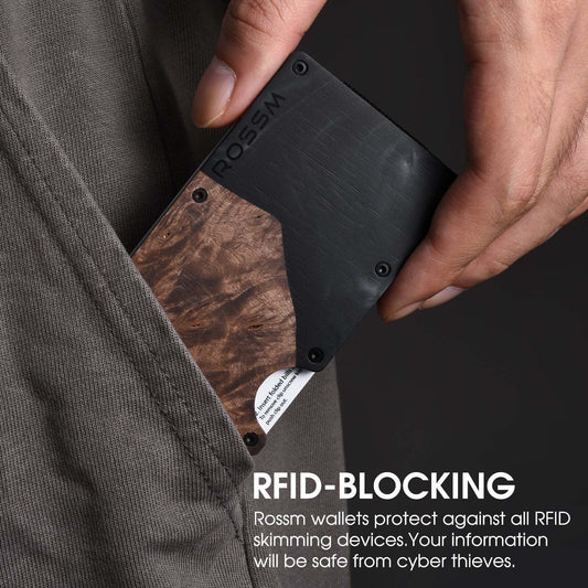 Rossm Resin Wood Minimalist Wallet