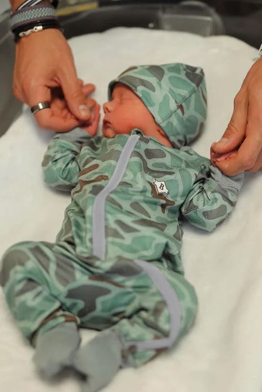 Burlebo Baby Onesie Retro Duck Camo Burlebo