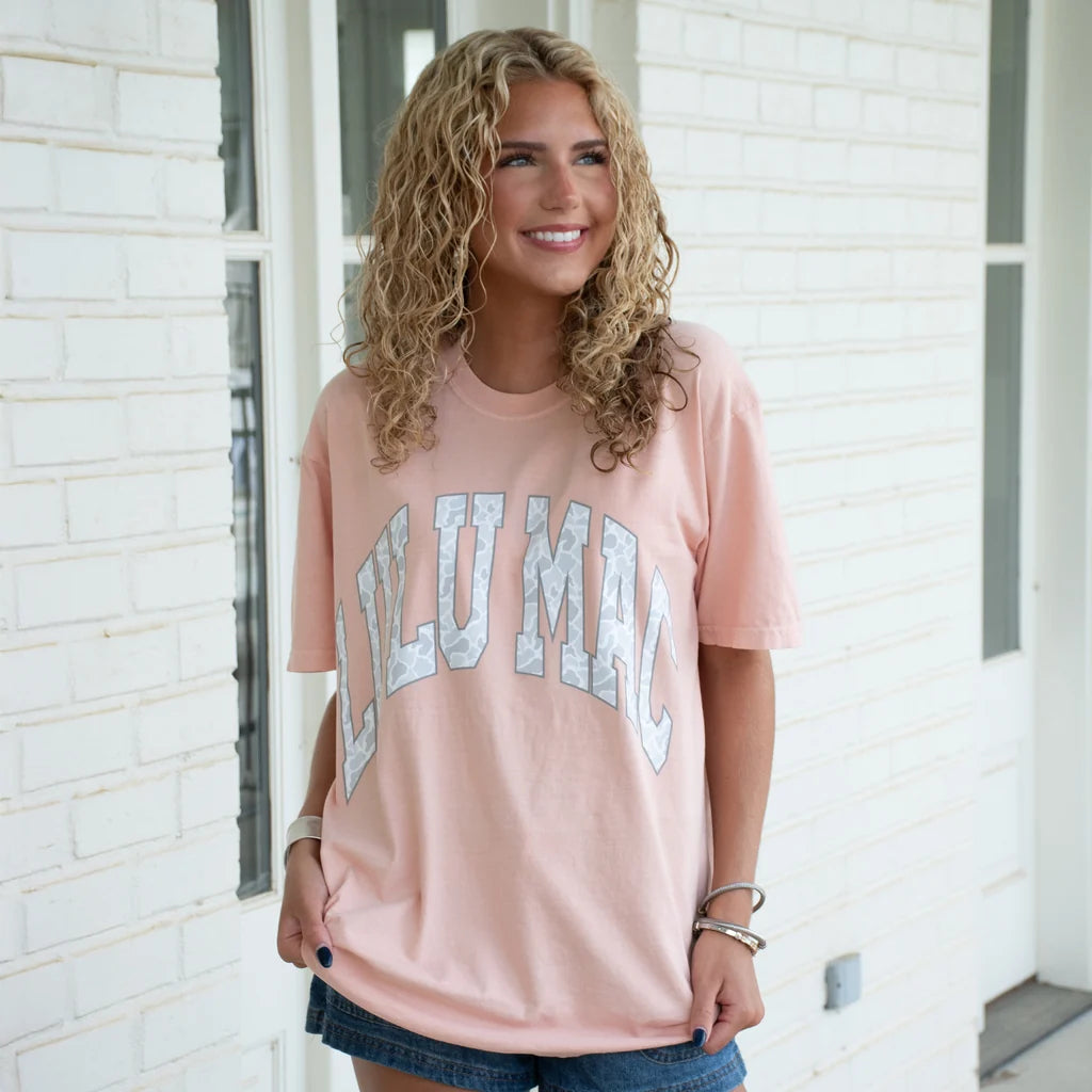 Lulu Mac Camo Adult Peachy Comfort Colors Tee Lulu Mac