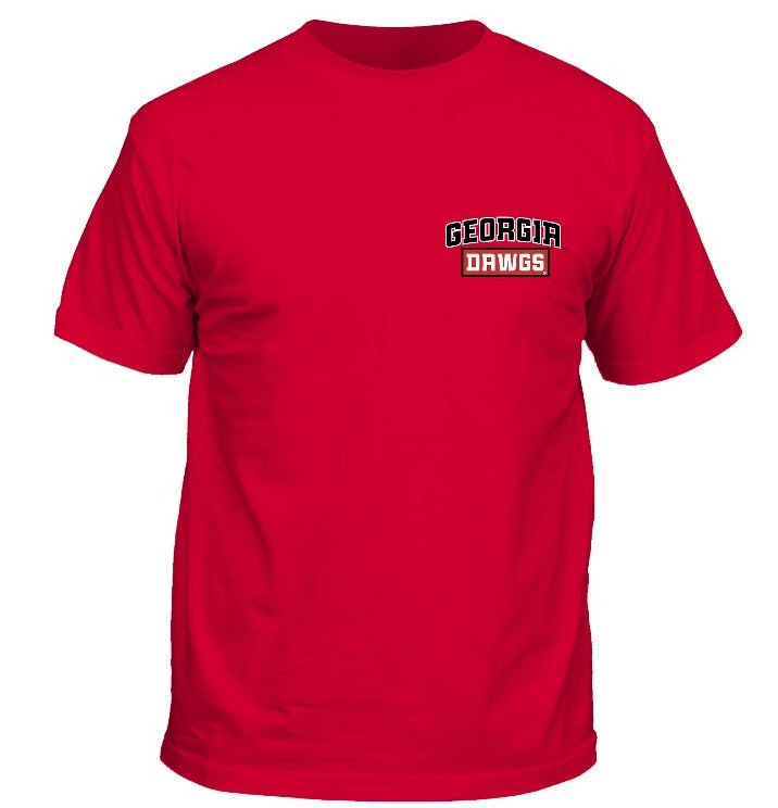 Georgia Bulldogs Stadium Poster Shirt Red New World Graphics
