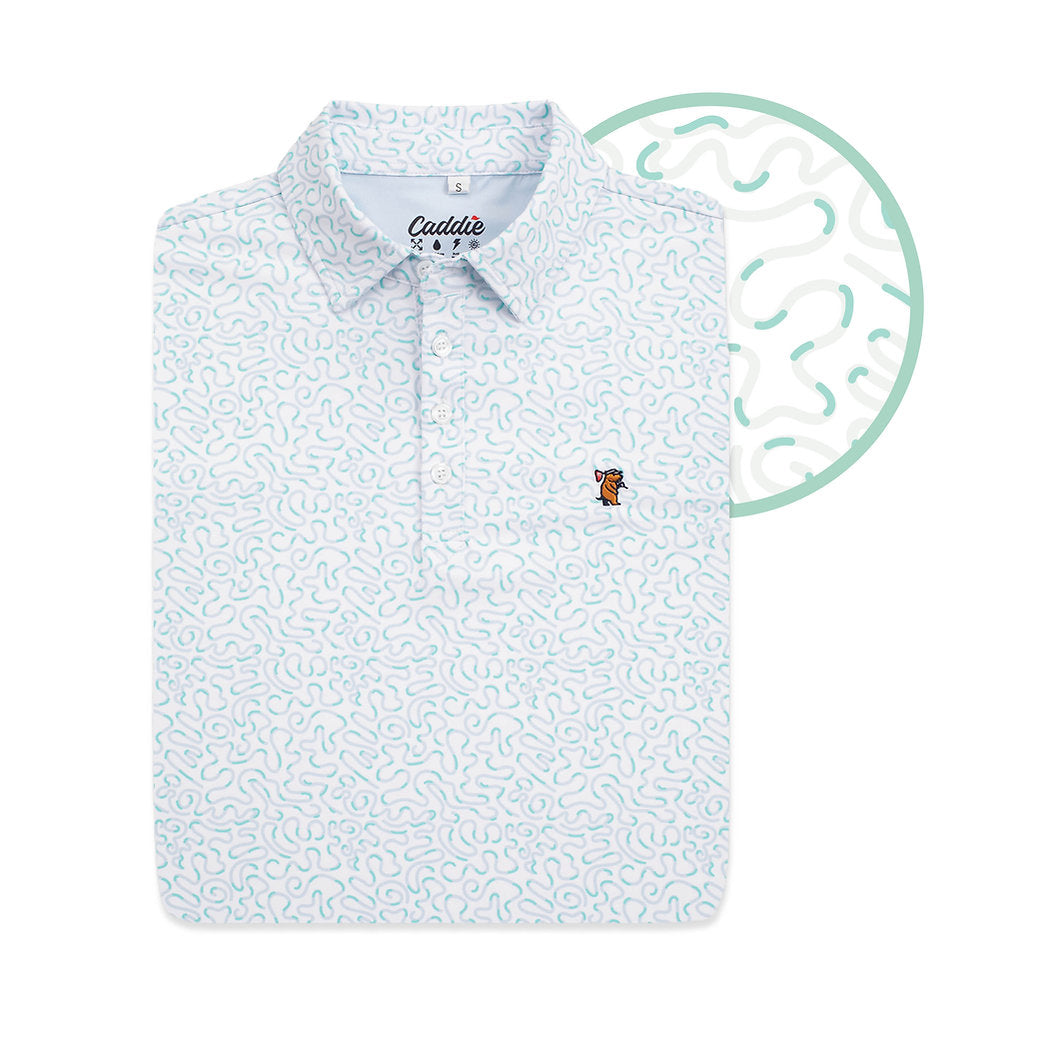 Caddie Surge Polo Green/White Caddie