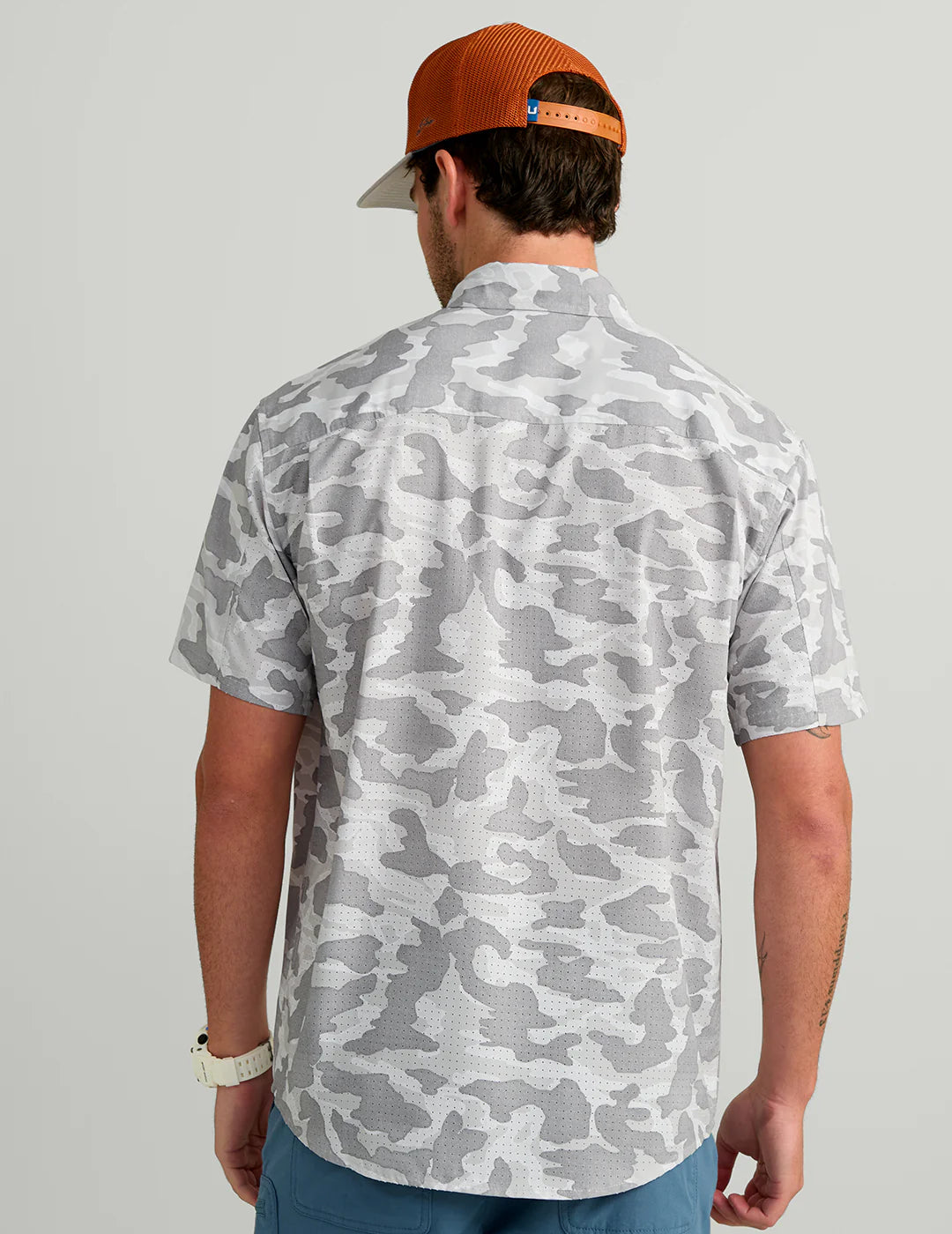 Huk Tide Point Printed SS Shirt Seagull Camo Huk