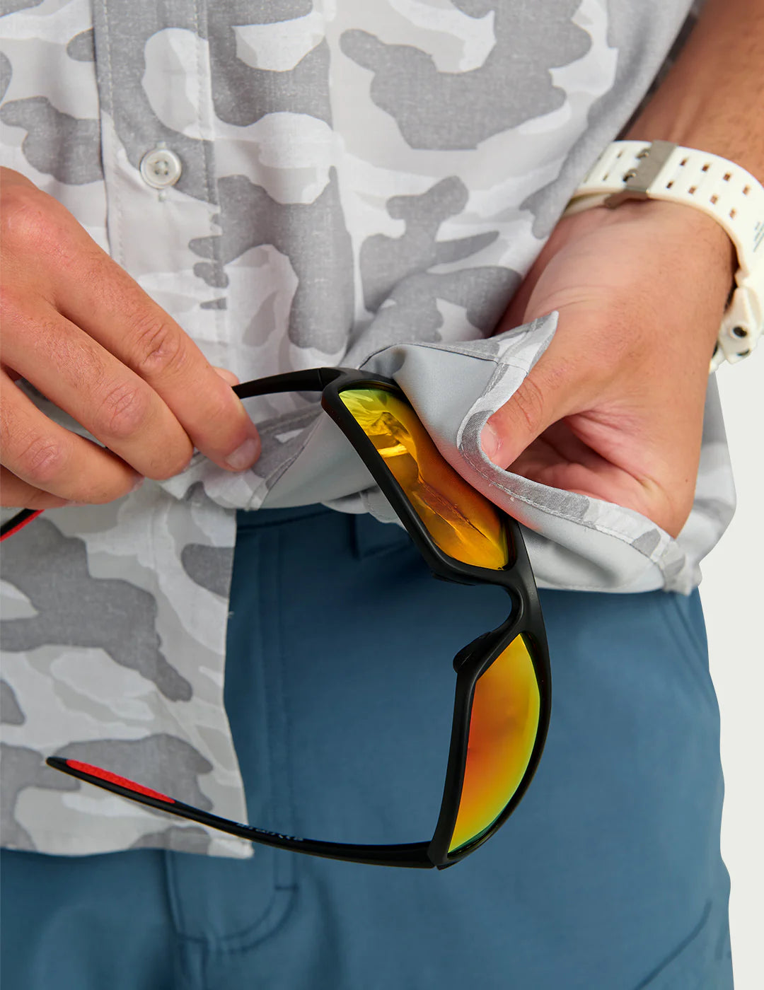 Huk Tide Point Printed SS Shirt Seagull Camo Huk