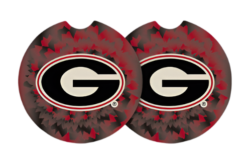 Magnolia Lane Georgia Bulldogs Tie Dye Car Coaster 2 pack