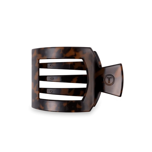 Teleties Tortoise Medium Flat Square Hair Clip