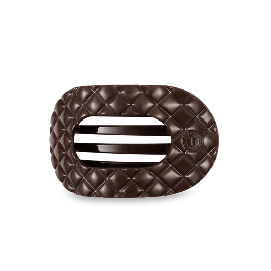 Teleties Tortoise Medium Flat Round Hair Clip