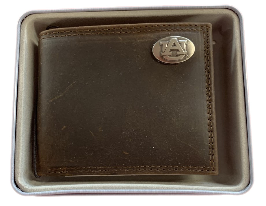 Zep-Pro Auburn Tigers Leather Bifold Wallet
