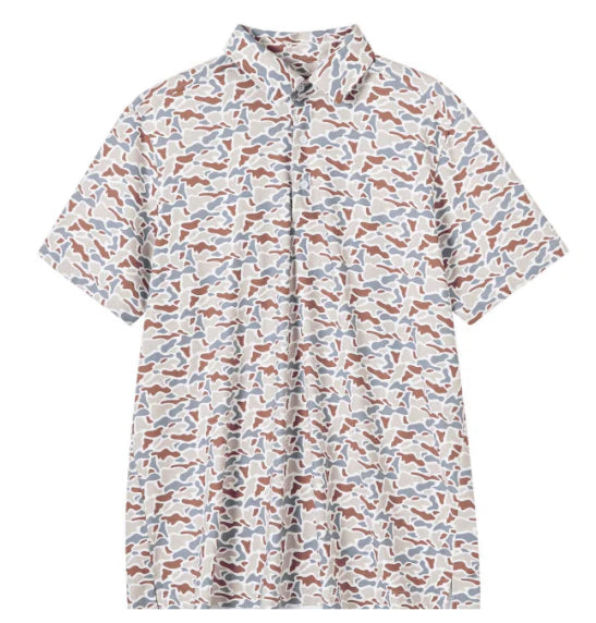 Meripex Mens Polo Tan Camo Meripex Apparel