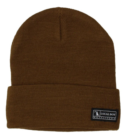 Local Boy Woven Label Beanie Rust Local Boy Outfitters