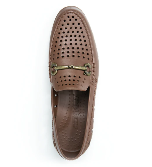 Floafers Driftwood Brown / Sailor Navy Chairman Bit Shoes Floafers