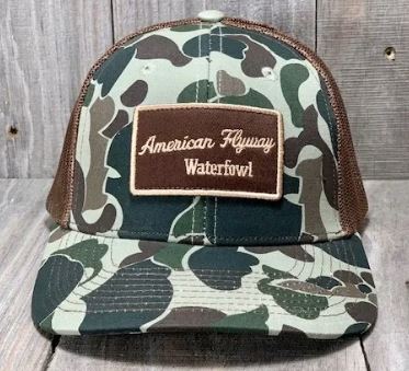 Brown and Green Old School Camo Visor W/Puff Logo – American Flyway  Waterfowl