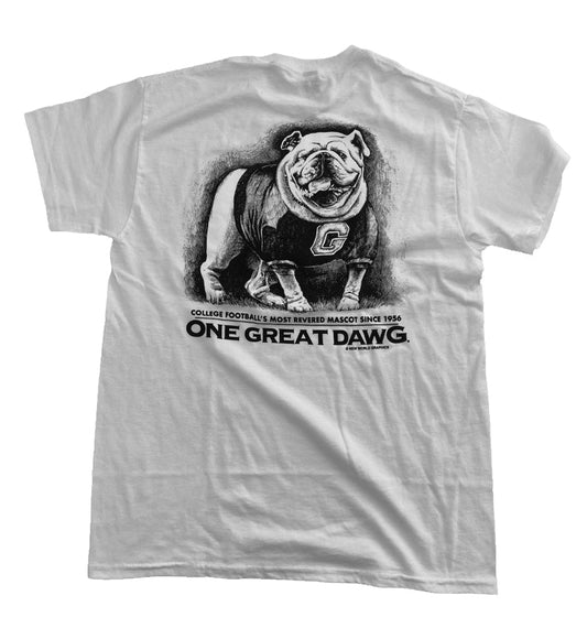 Georgia Bulldogs One Good Dog White Tee New World Graphics