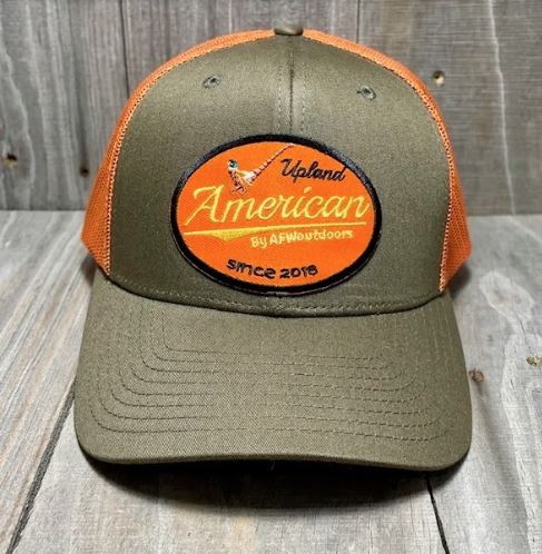 AFW Outdoors Upland Patch Dark Loden / Orange Trucker Cap AFW Outdoors