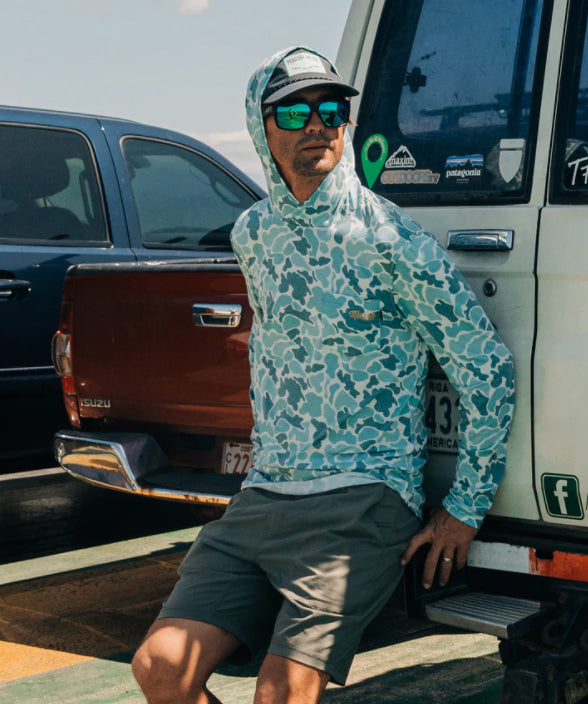 Marsh Wear Mallard Pamlico Performance Hoodie Blue Marsh Wear